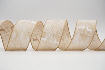 निट प्रिंटेड रेंडियर और ट्री रिबन - निट प्रिंटेड रेंडियर और ट्री रिबन